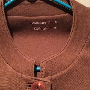 Coldwater Creek relaxed style blazer, tobacco
